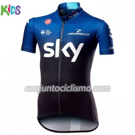 Maillot mangas cortas 2019 Team Sky Niños N001